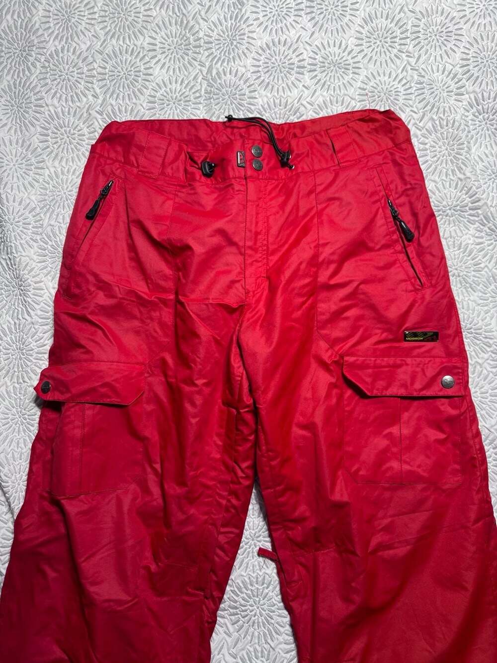 Morrow Red Waterproof Breathable Ski Snowboard Cargo Pants XL